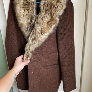 Adorable Tweed Fur Coat 🌿🌿🌿
